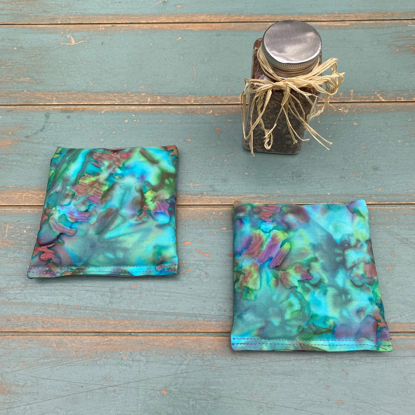 Yoga Trinity Set, Eye Pillow & ShaSha's, Rosemary Lavender Eye Pillow, Yoga Hand Weights