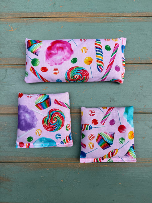 Yoga Trinity Set, Eye Pillow & ShaSha's, Aromatherapy Eye Pillow, Yoga Hand Weights, Eucalyptus peppermint eye pillow