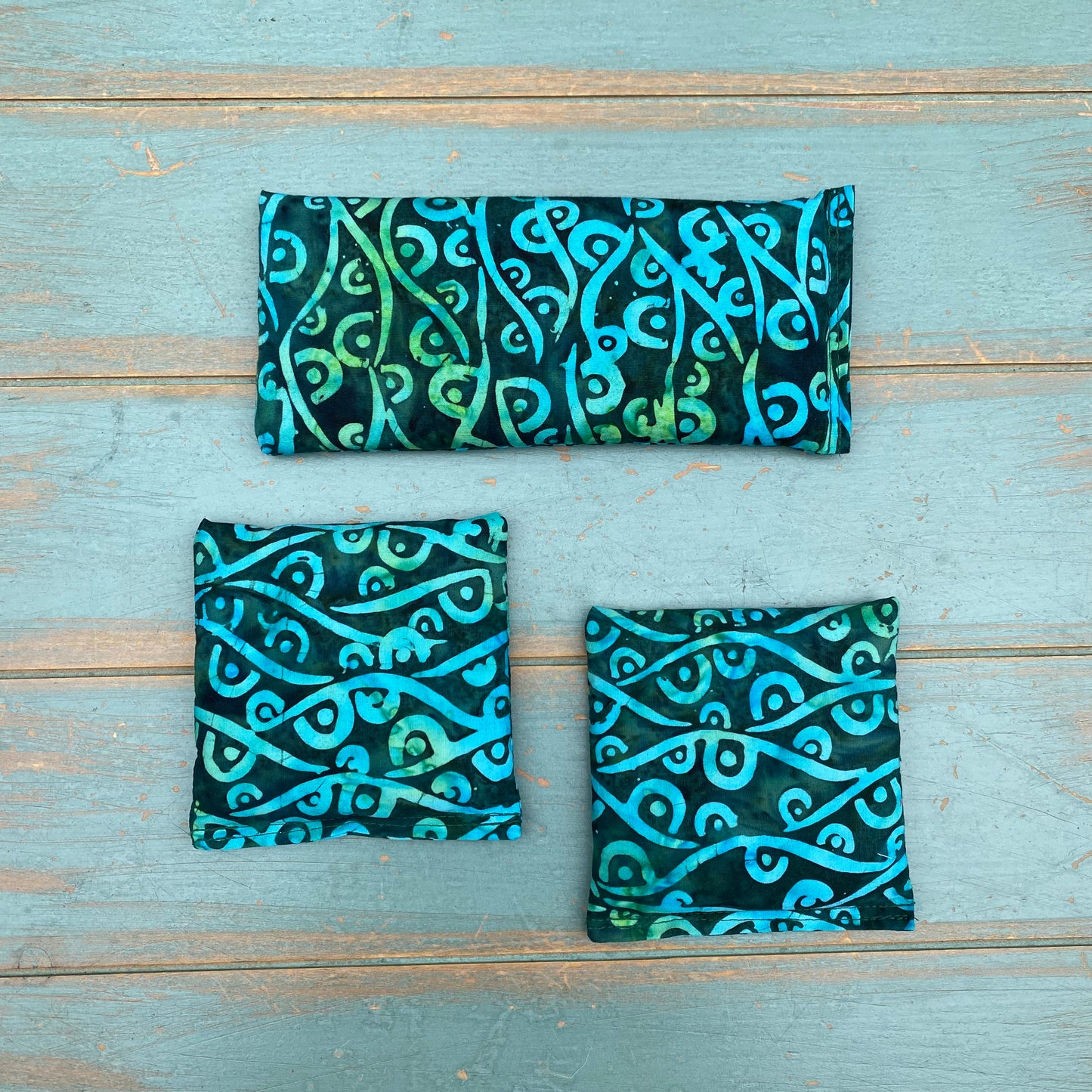 Yoga Trinity Set, Eye Pillow & ShaSha's, Rosemary Lavender Eye Pillow, Yoga Hand Weights