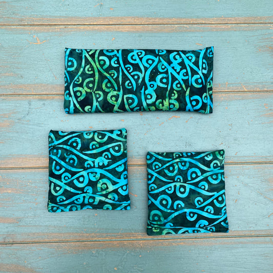 Yoga Trinity Set, Eye Pillow & ShaSha's, Rosemary Lavender Eye Pillow, Yoga Hand Weights