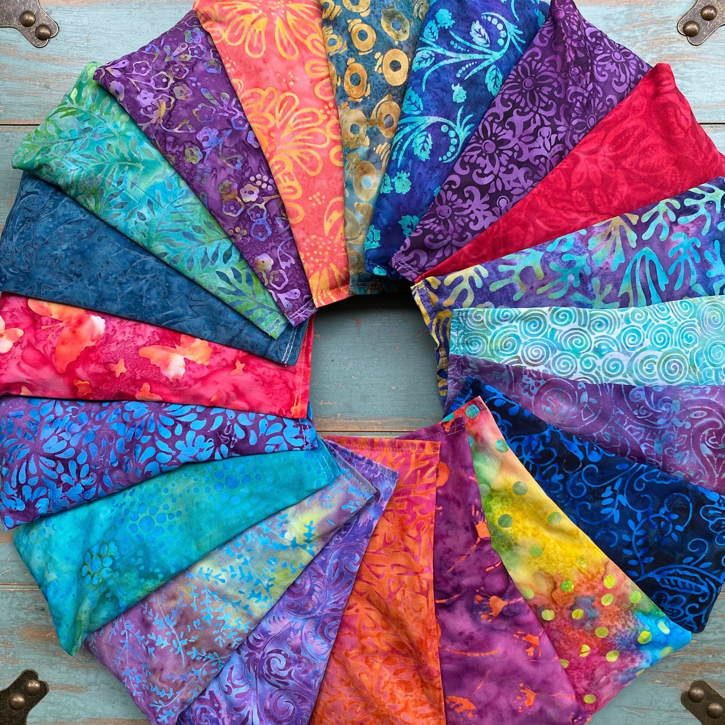 40 Hand-Dyed Batik Flax Eye Pillows with Optional Covers