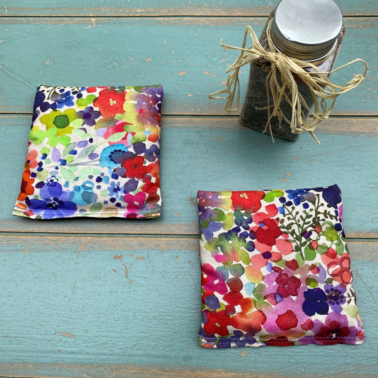 Yoga Trinity Set, Eye Pillow & ShaSha's, Rosemary Lavender Eye Pillow, Yoga Hand Weights